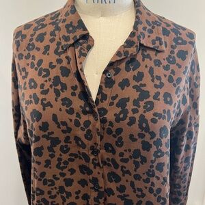 Twin leopard print blouse